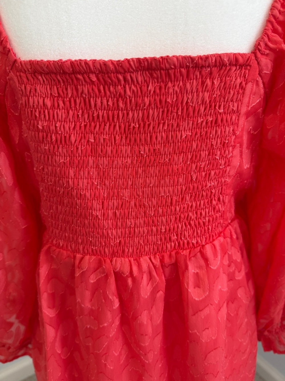 JODIFL Women’s Coral Square-Neck Peplum Blouse SZS - Picture 4 of 15